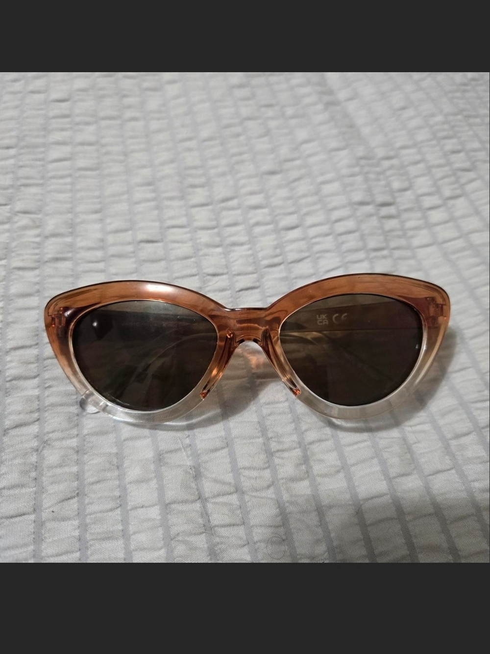 Janie and Jack Kids Cat-Eye Sunglasses in Brown to Clear Gradient